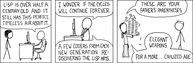 Lisp Cycles, by xkcd