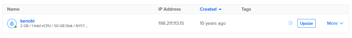 My old Digital Ocean server